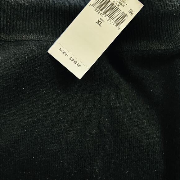 NEW Polo Ralph Lauren Black Wool-Cashmere Striped Sweatpant Size XL Quiet Luxury - Picture 7 of 10